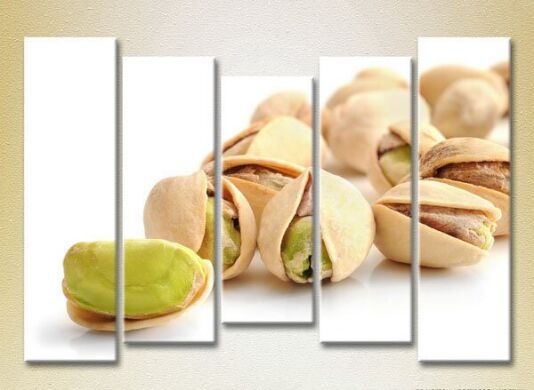 Pictură Gallerix Polyptych Pistachio close up 01 (2224611)