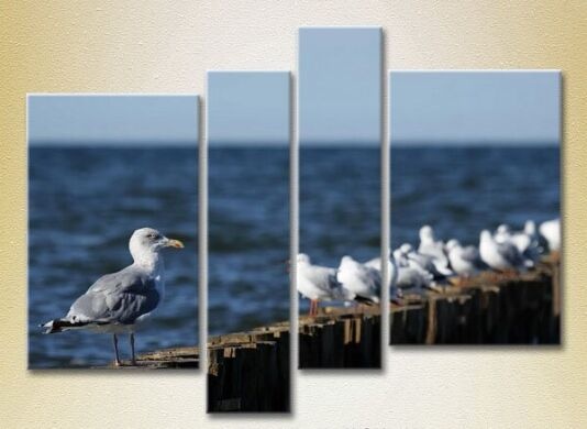 Картина Gallerix Polyptych Seagulls in Crimea (2223431)