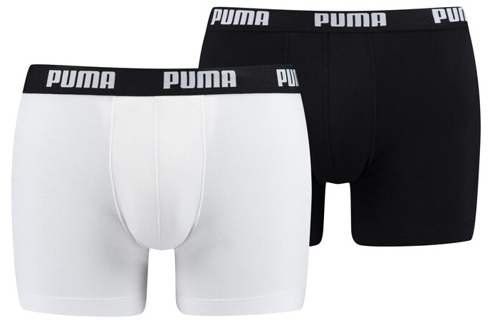 Сhiloţi pentru bărbați Puma Basic Boxer 2P White/Black XL