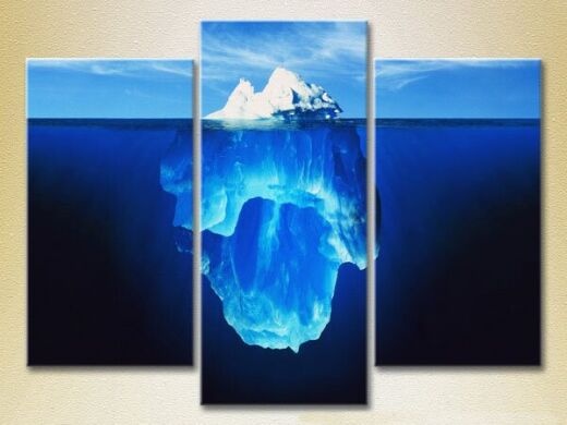 Pictură Gallerix Triptych Iceberg Underwater 01 (2180955)