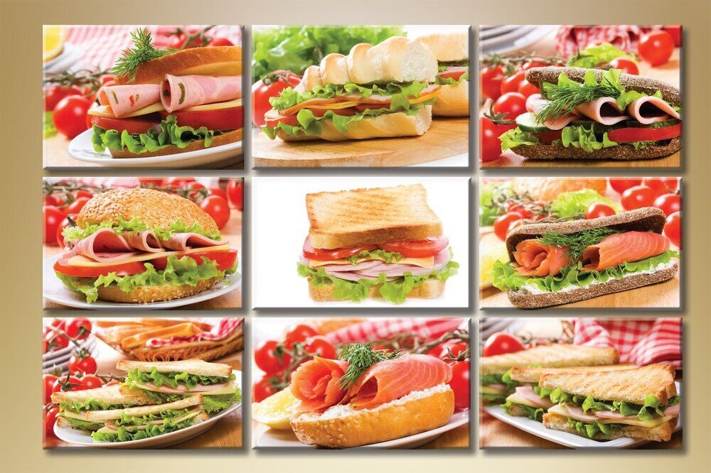 Картина Gallerix Polyptych fast food (1547207)