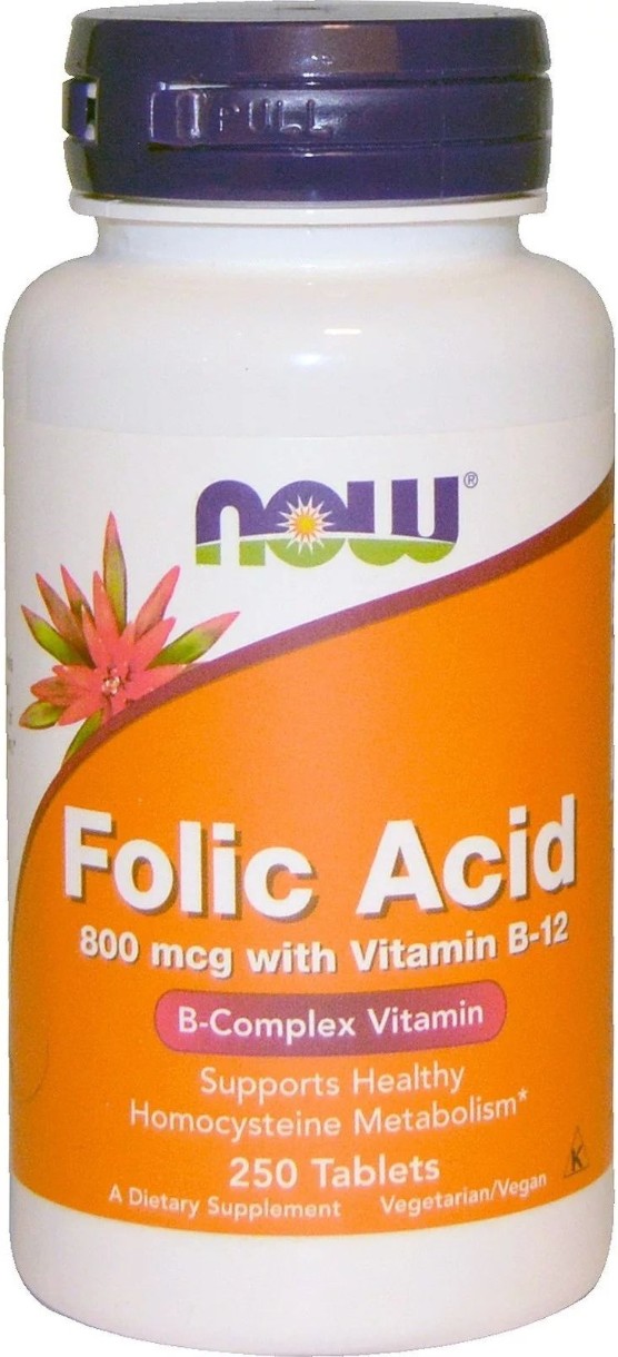 Vitamine NOW Folic Acid 800mcg 250tab