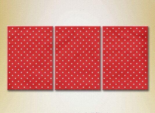 Картина Magic Color Triptych Red/White dots (2229558)