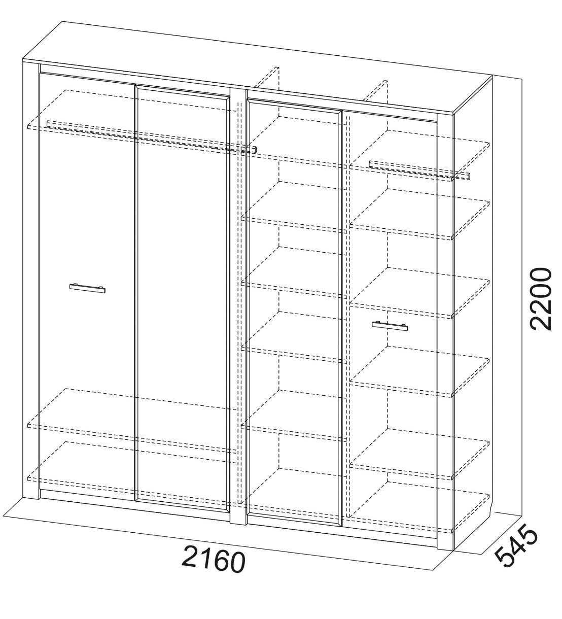 встроенный шкаф эскизы ширина 3300