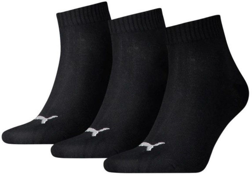 Ciorapi pentru bărbați Puma Unisex Quarter Plain 3P Black 47-50