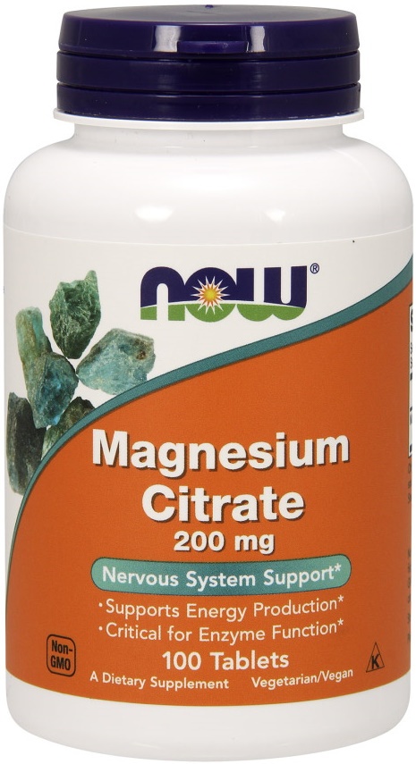 Vitamine NOW Magnesium Citrate 200mg 100tab
