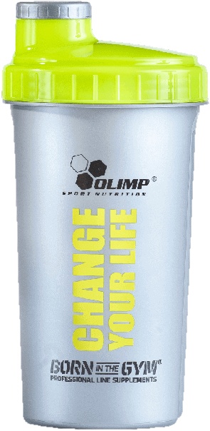 Shaker pentru nutriție sportivă Olimp Shaker Change Your Life 700ml Gray