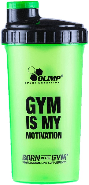 Shaker pentru nutriție sportivă Olimp Shaker Gym Is My Motivation 700ml Green