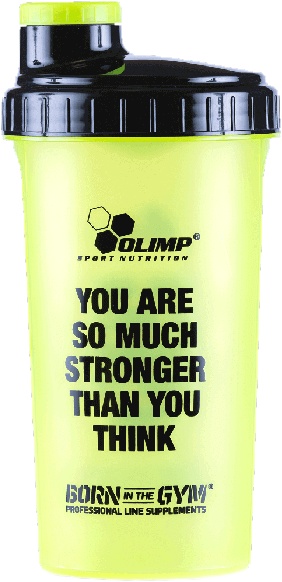 Shaker pentru nutriție sportivă Olimp Shaker You Are So Much Stronger Than You 700ml Green