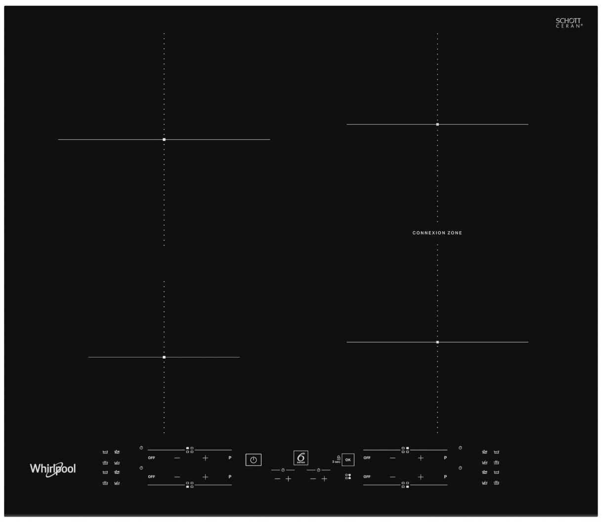 Индукционная панель Whirlpool WB B3960 BF