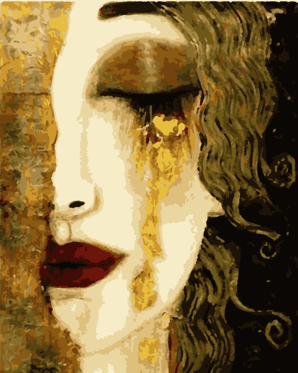 Tablou pe numere Artissimo Golden Tears 40x50cm (PN7506)