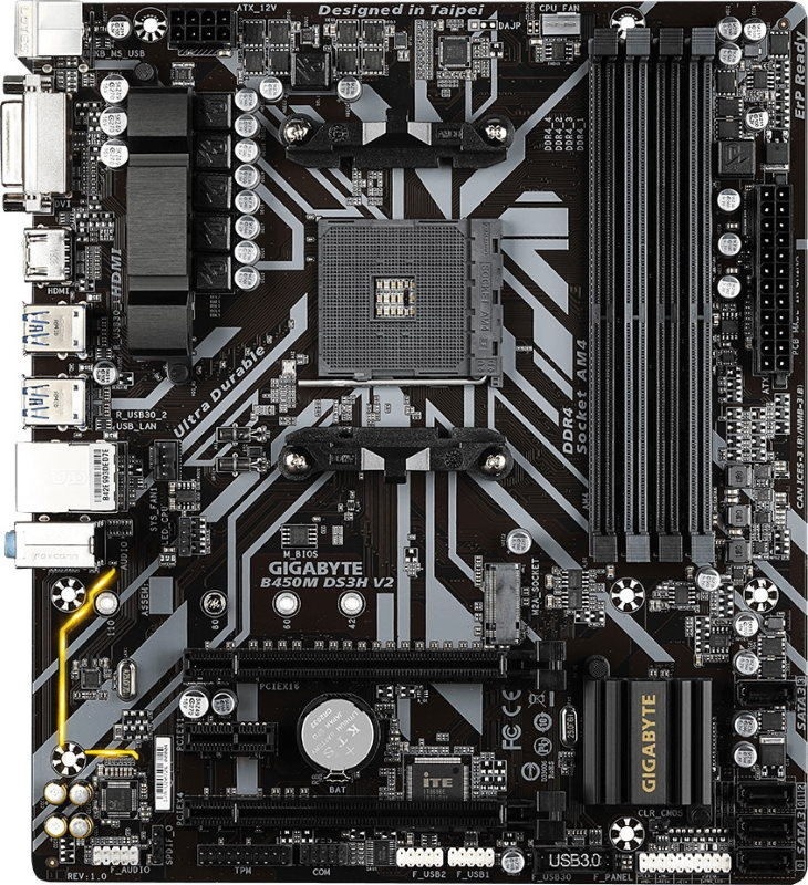 Placă de bază Gigabyte B450M DS3H V2 rev1.0