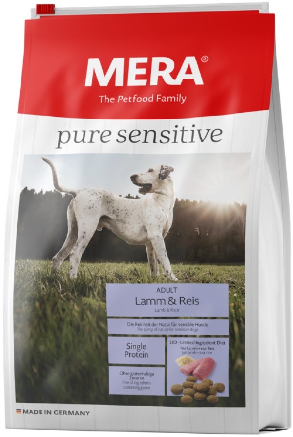 Hrană uscată pentru câini Mera Pure Sensitive Adult Lamb & Rice 12.5kg