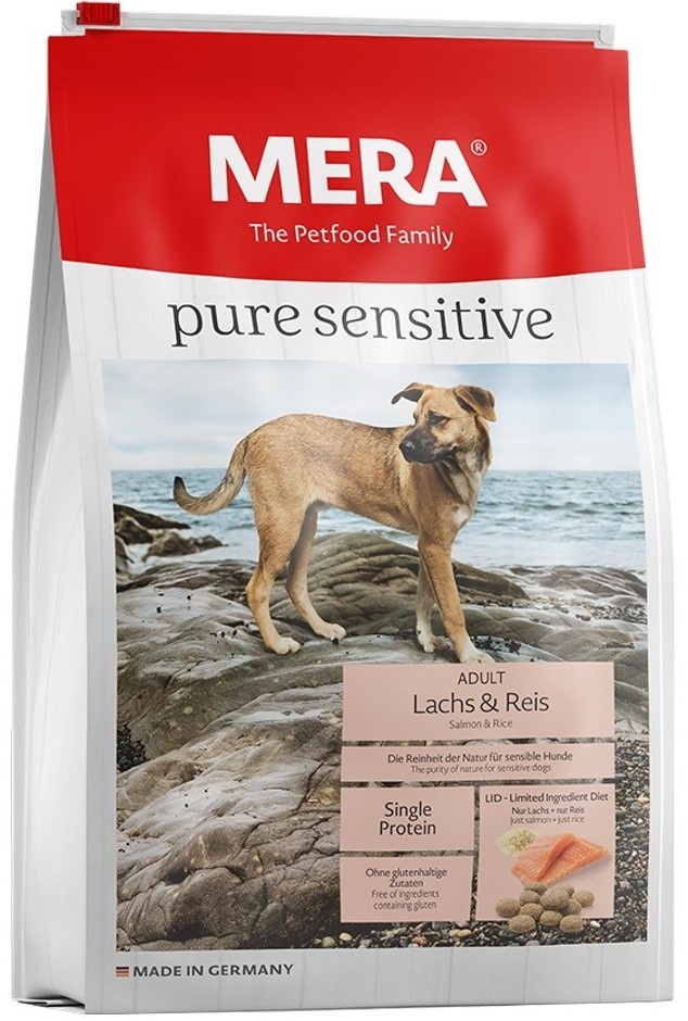 Hrană uscată pentru câini Mera Pure Sensitive Adult Salmon & Rice 12.5kg