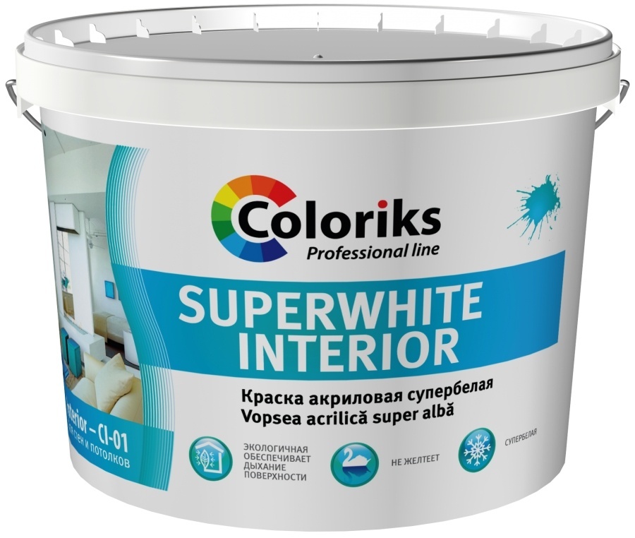 Vopsea Coloriks SuperWhite 14.0kg