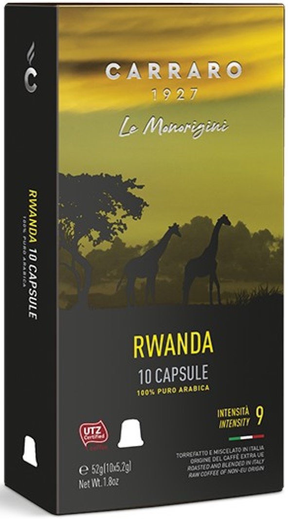 Капсулы для кофемашин Carraro Rwanda Compatible Nespresso 10caps
