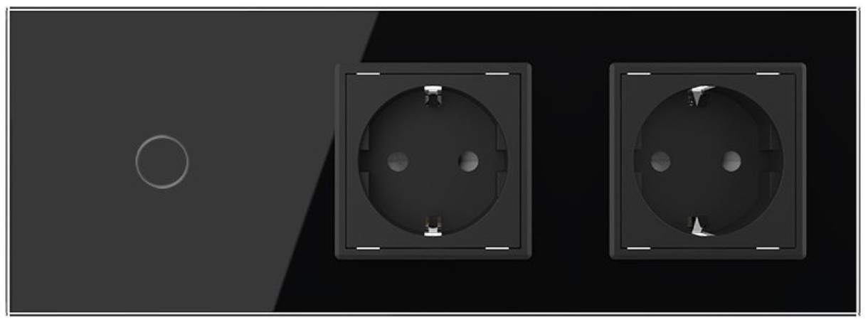 Intrerupator Livolo VL-C701/C1EU/C1EU-12 Black