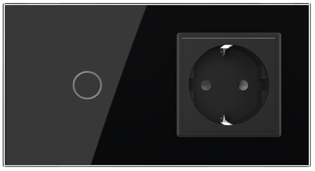Выключатель Livolo VL-C701/C1EU-12 Black
