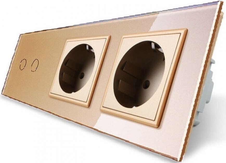 Выключатель Livolo VL-C702/C1EU/C1EU-13 Gold