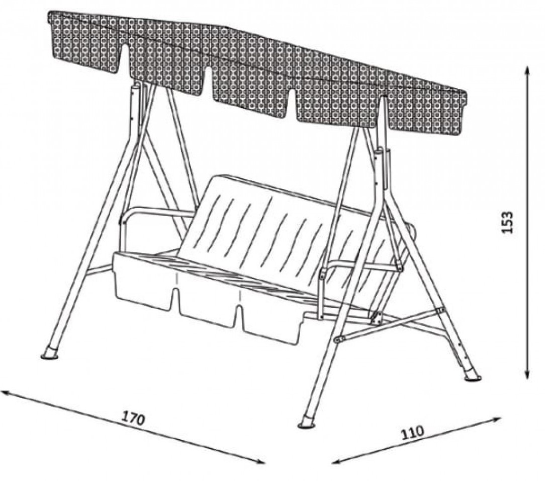 размеры и чертежи качели диван