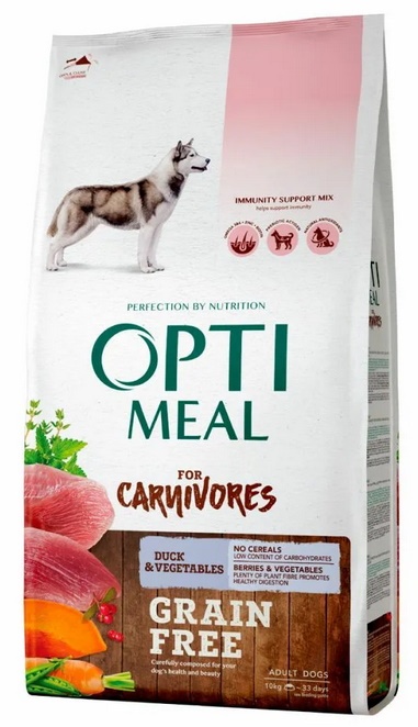 Сухой корм для собак Optimeal Grain Free Duck & Vegetables 10kg