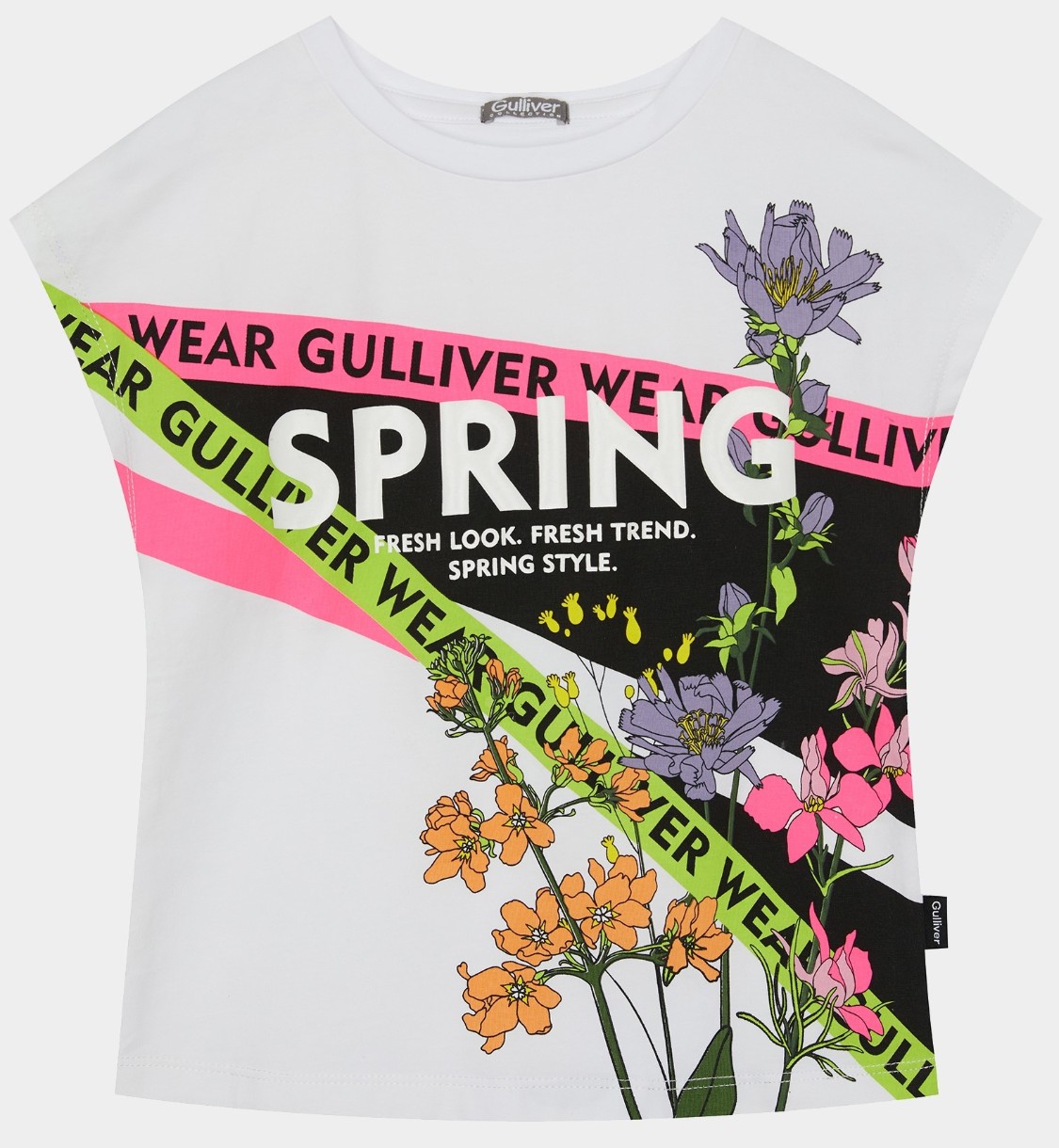 Tricou pentru copii Gulliver 12103GMC1204 White 116cm