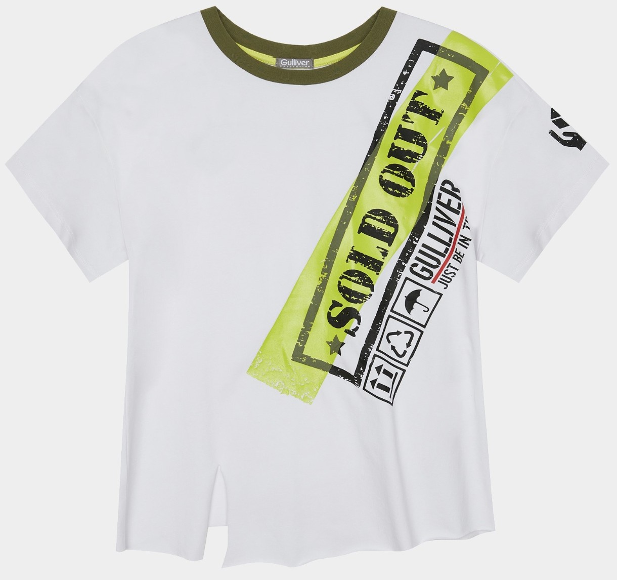 Tricou pentru copii Gulliver 12108GJC1204 White 140cm
