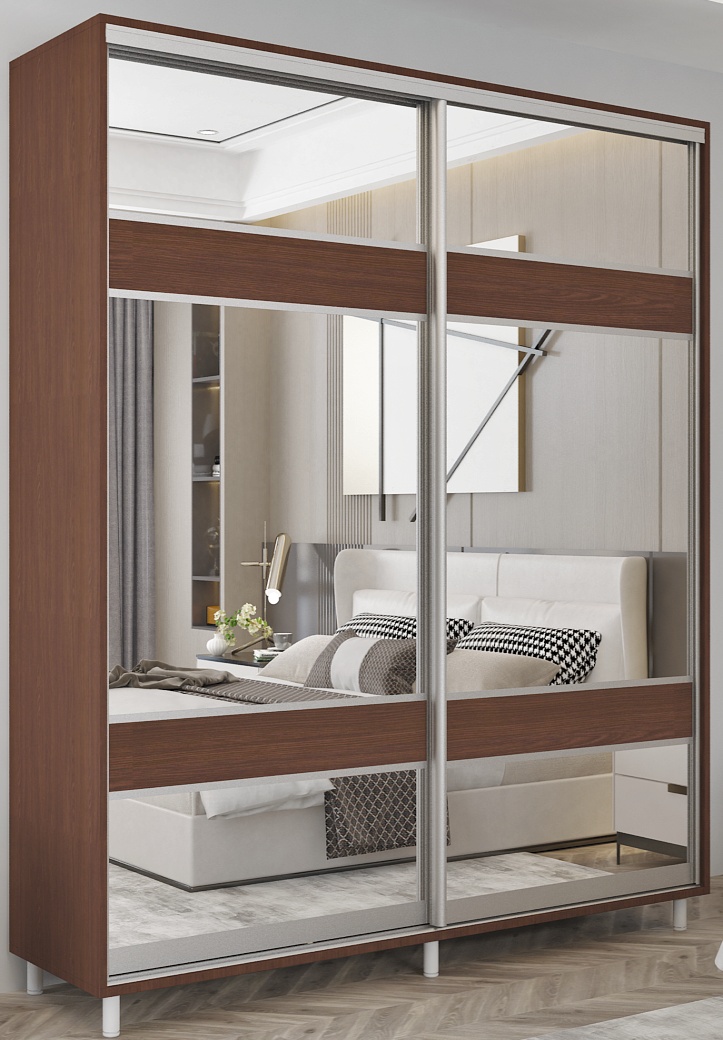Шкаф-купе Mobildor-Lux Aron 150x220 (2226 Wenghe) K3