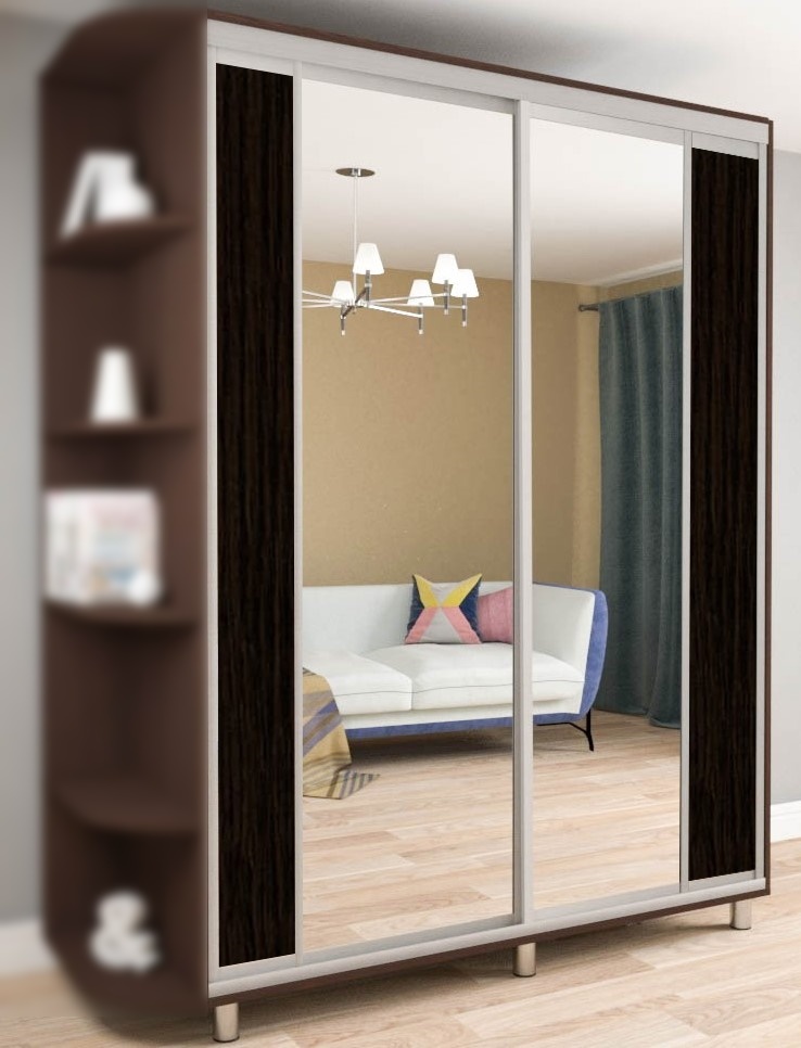 Dulap cu uşi glisante Mobildor-Lux Aron 180x220 (2226 Wenghe) K2