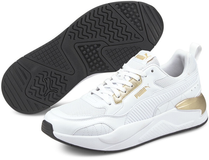 Adidași pentru dame Puma X-Ray 2 Square Metallic Puma White/Team Gold/Black 41