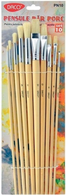 Set pensule pentru desen Daco 10pcs (PN10)