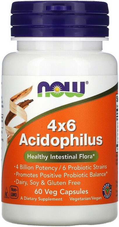 Vitamine NOW Acidophilus 4x6 60cap