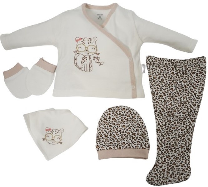 Set pentru nou-născuți Panço 2011GN20008 Beige 5pcs