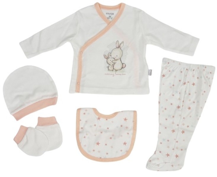 Set pentru nou-născuți Panço 2011GN20011 Beige 5pcs