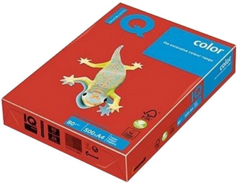 Hartie copiator Mondi A4 IQ Color Coral Red 500p 80g/m2 CO44