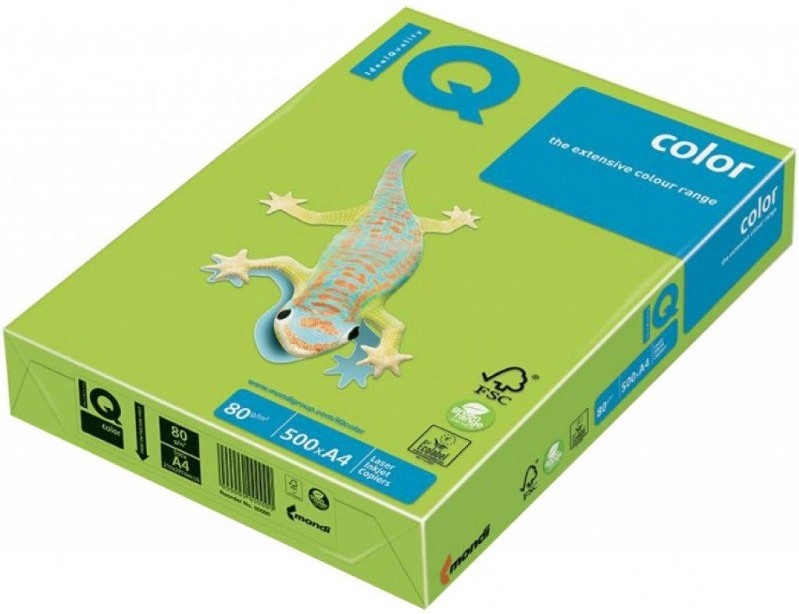 Hartie copiator Mondi A4 IQ Color Limegreen 500p 80g/m2 LG46