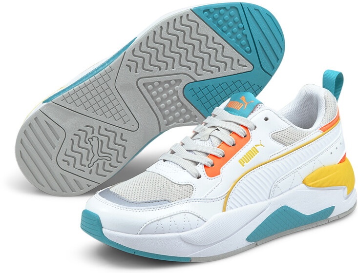 Adidași pentru dame Puma X-Ray 2 Square Puma White/Gray Violet/Nrgy Peach/Viridian Green 40.5