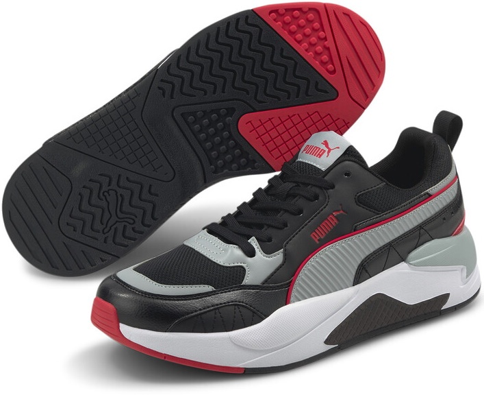Adidași pentru bărbați Puma X-Ray 2 Square Puma Black/Quarry/High Risk Red 40