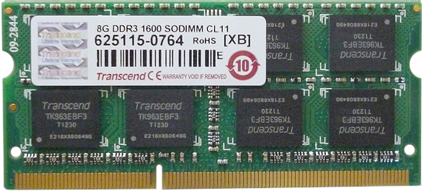 Оперативная память Transcend 8Gb DDR3-PC12800 SODIMM CL11 (TS1GSK64W6H)
