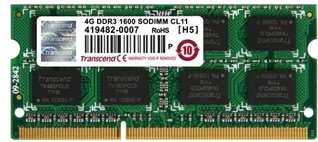 Оперативная память Transcend 4Gb DDR3L-PC12800 SODIMM CL11