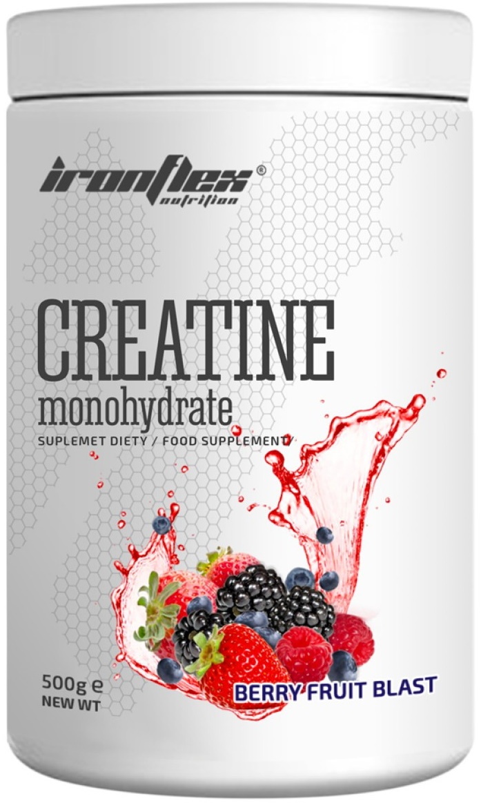 Creatina IronFlex Creatine Monohydrate 500g Berry Fruit Blast