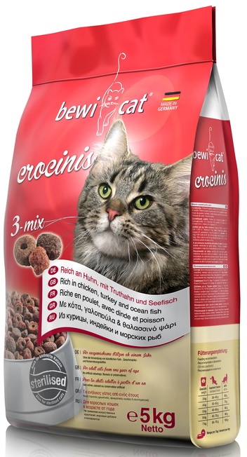 Сухой корм для кошек Bewi Cat Crocinis 3-mix 5kg