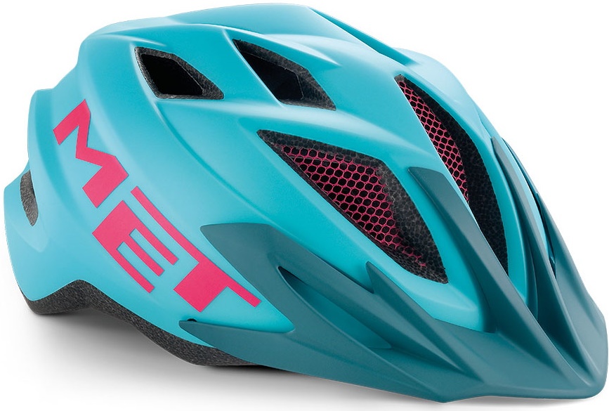 Cască Met Crackerjack Light Blue Magenta Matt 52-57cm