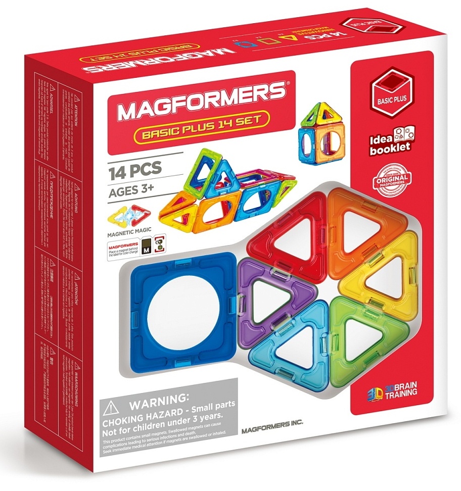Set de construcție Magformers Basic Plus 14pcs (715013)
