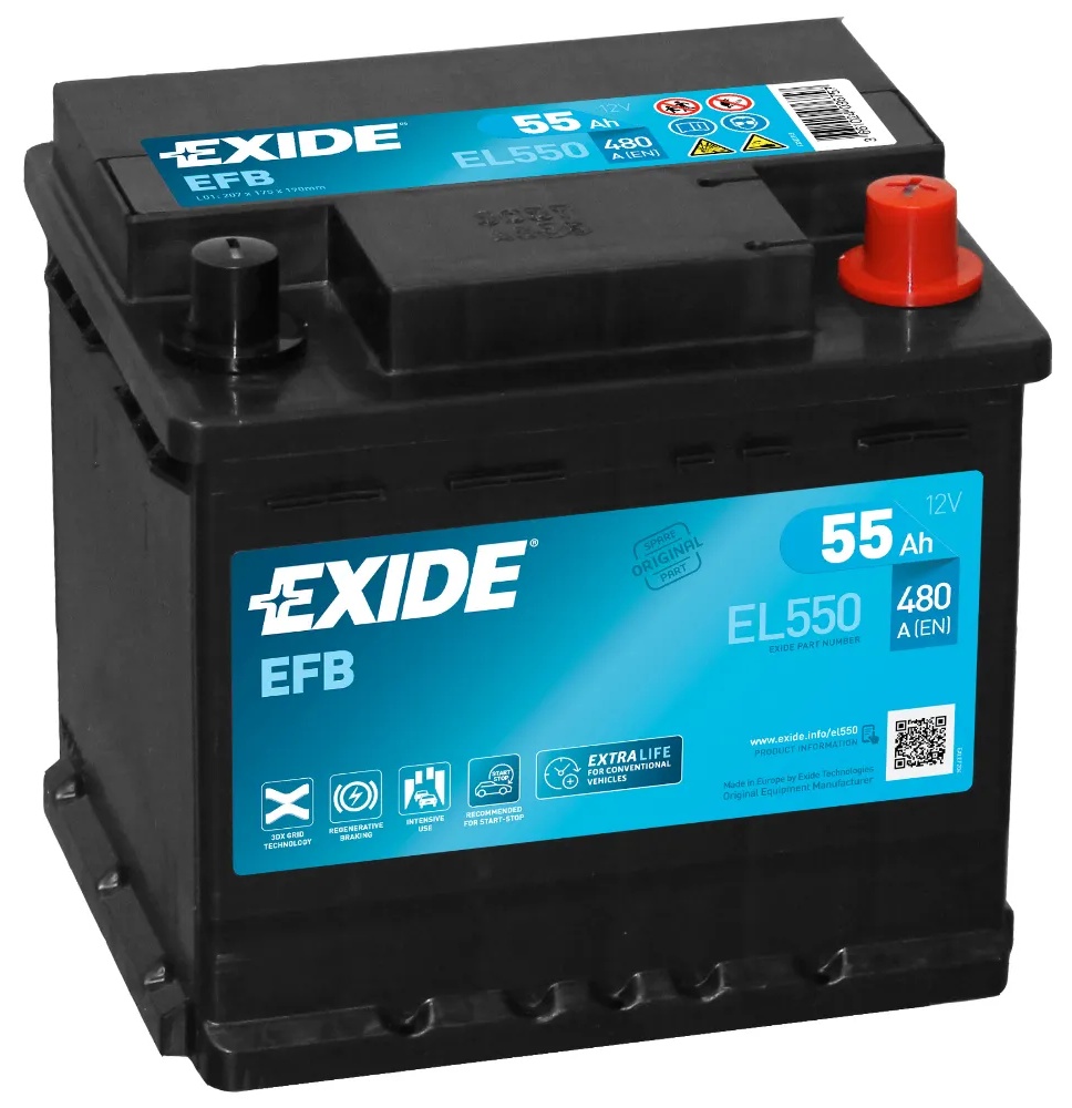 Acumulatoar auto Exide Start-Stop EFB EL550