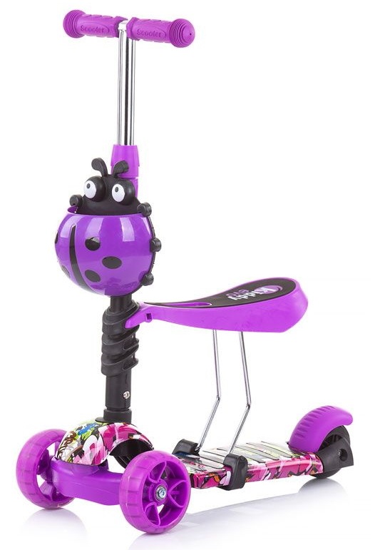 Trotinetă Chipolino Kiddy Evo Purple\Graffiti  (DSKIE0214PG)