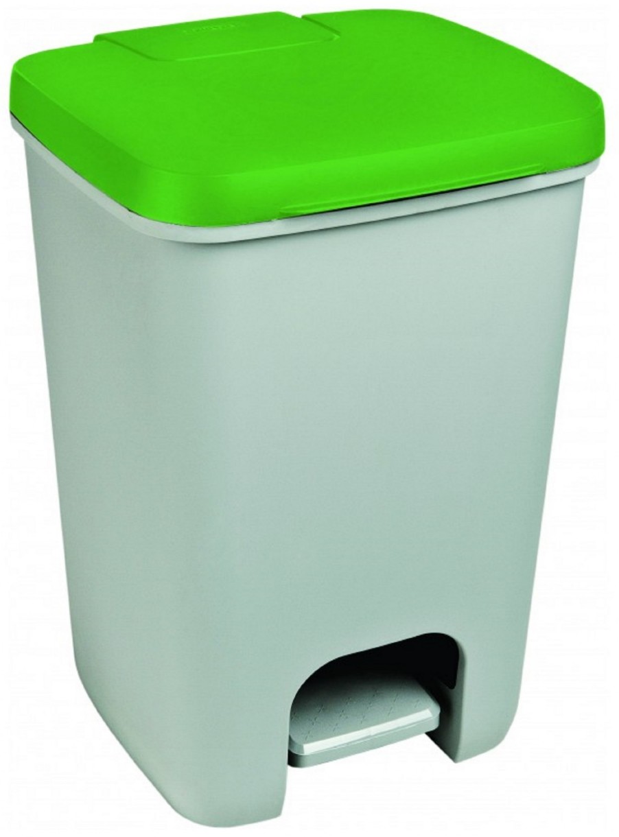 Coș de gunoi Curver Essentials 20L Gray/Green (248607)