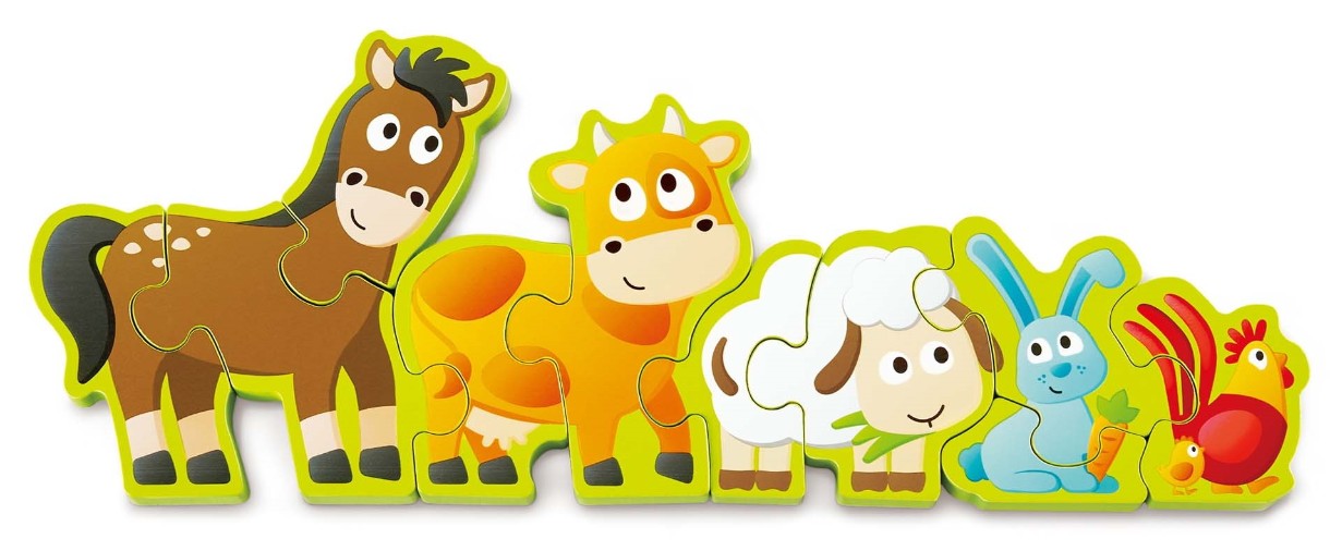 Puzzle Hape 10 Numbers&Farm Animals (E1628A)