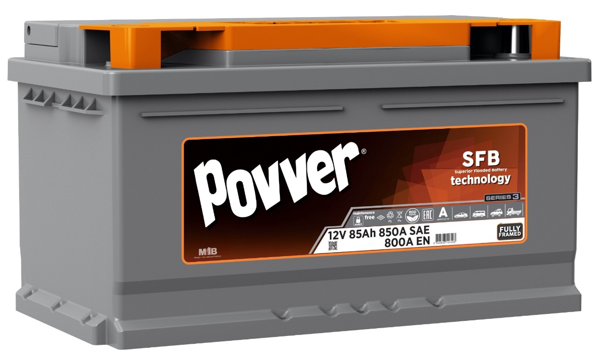 Автомобильный аккумулятор Povver 12V 85Ah 850A (LB4.85.080.A)