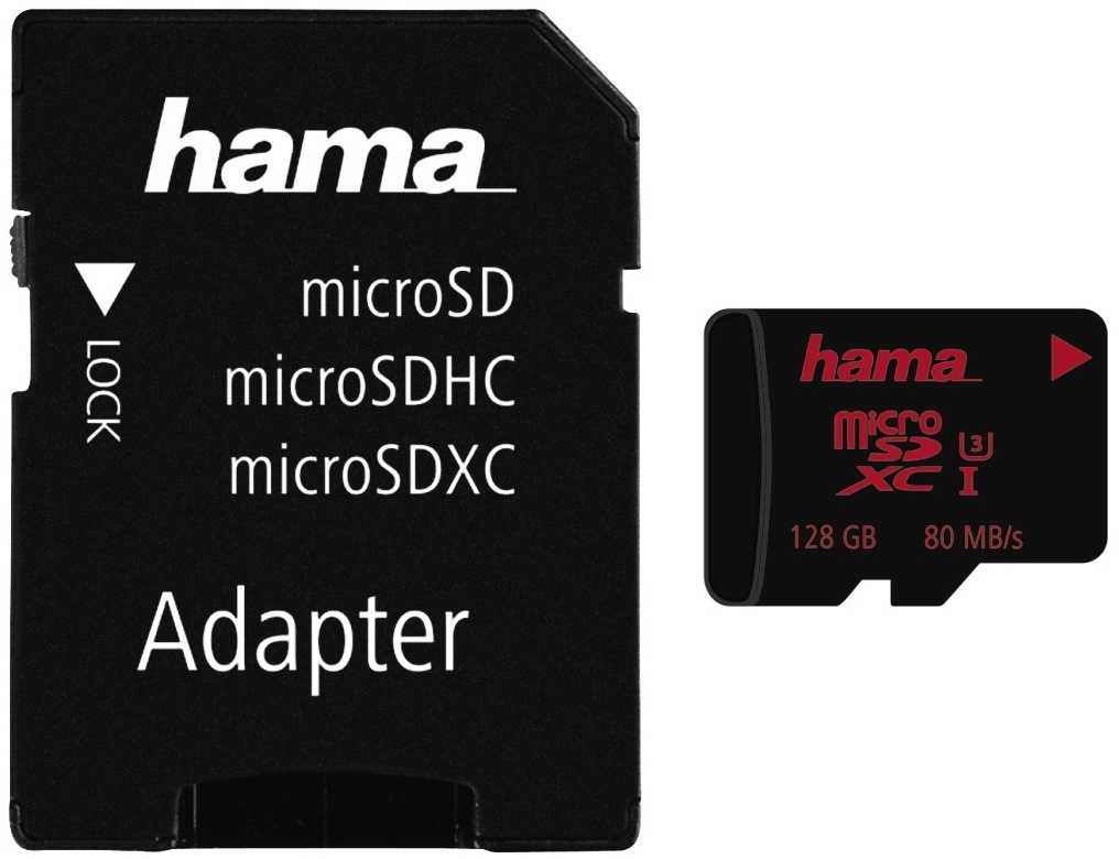 Сard de memorie Hama microSDXC 128Gb UHS Class 3 UHS-I + Adapter (181000)